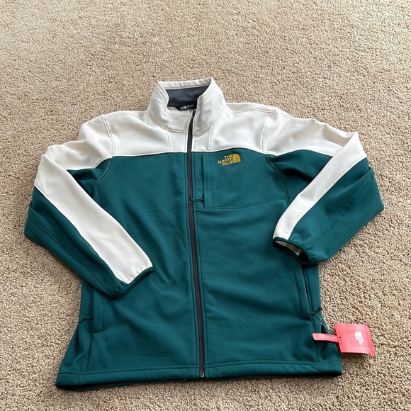 New! The North Face mens Large cinder/ cream full zip Fleece lined jacket.